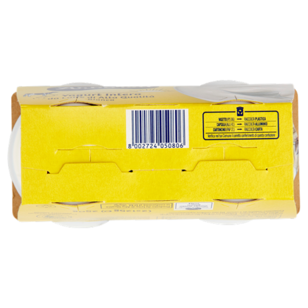 Arborea Yogurt Intero da Latte di Alta Qualità Bianco 2 x 125 g