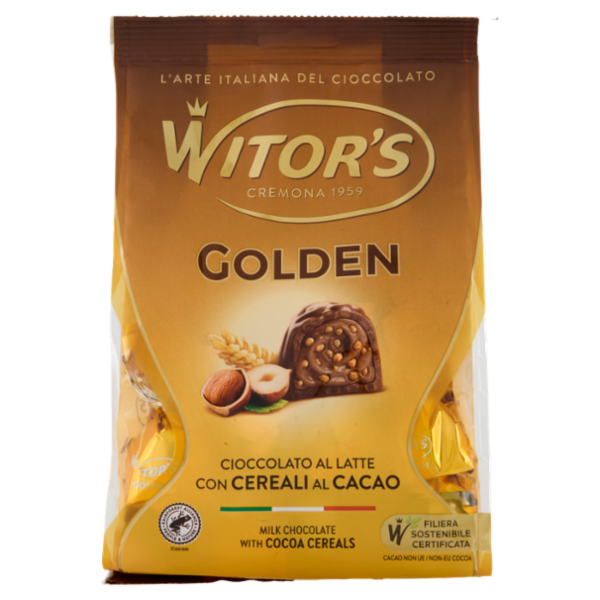 Witor's Golden Cioccolato al Latte con Cereali al Cacao 200 g