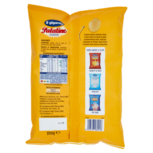 IL GIGANTE Patatine Classiche 100 g