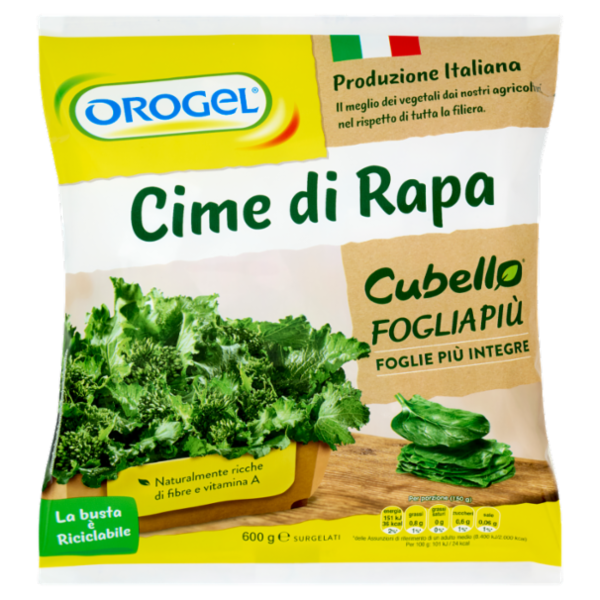 Orogel Cubello Cime di Rapa Foglia Più Surgelati 600 g