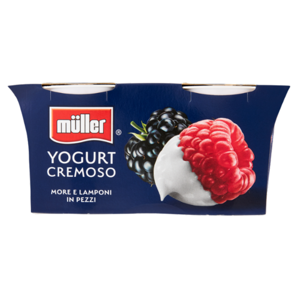 müller Yogurt Cremoso More e Lamponi in Pezzi 2 x 125 g