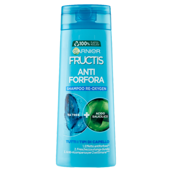 Garnier Shampoo Fructis Rigenera Antiforfora, Antiforfora e Antibatterico, 250 ml