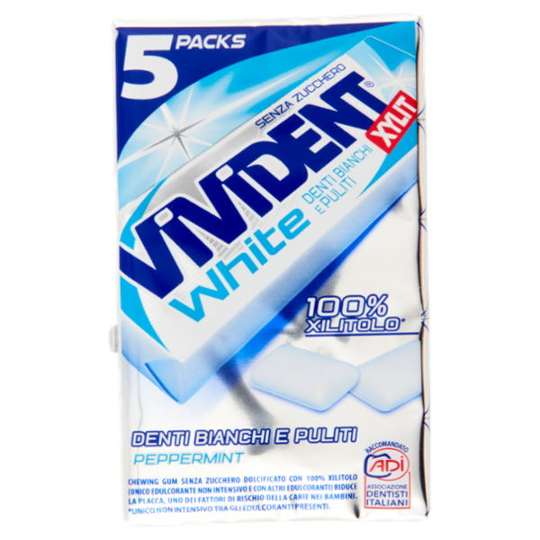 Vivident Xylit White Peppermint 5 Packs 67,5 g