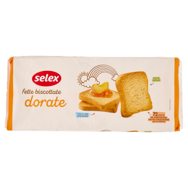 Selex Fette Biscottate Classiche in Confezioni Salvafreschezza 18x4 fette 640 g