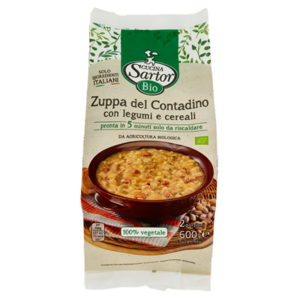Cucina Sartor Bio Zuppa del Contadino con legumi e cereali Surgelato 600 g
