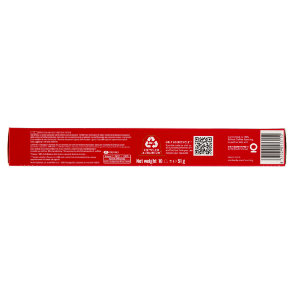 STARBUCKS Toffee Nut by Nespresso Caffè con aroma Caramello e Nocciola 10 Capsule 51g