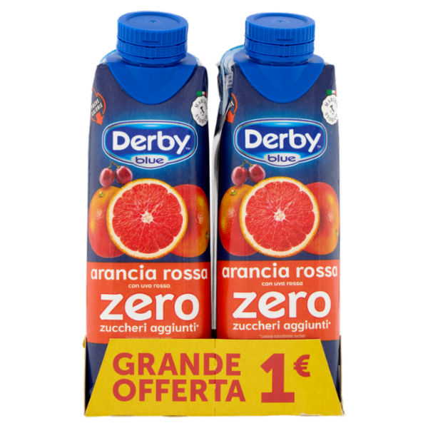 Derby blue arancia rossa con uva rossa zero zuccheri aggiunti* 2 x 300 ml