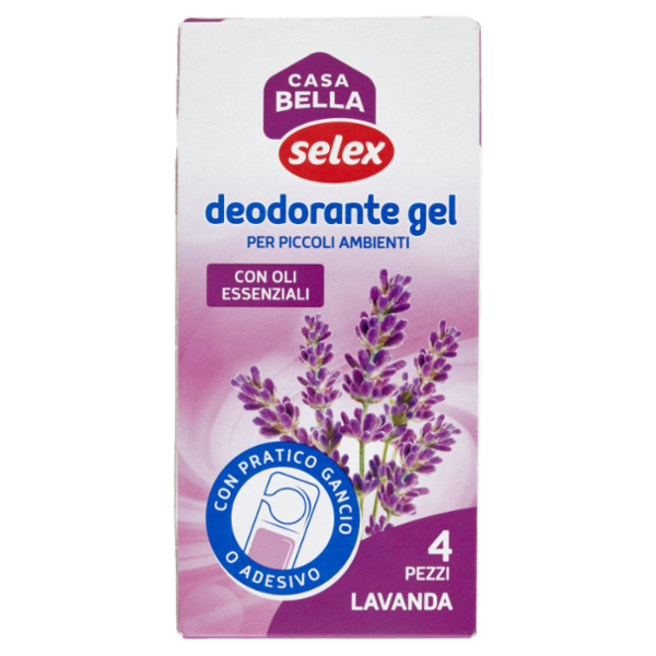 Selex Casa Bella Deodorante per Piccoli Ambienti Gel Lavanda 4 pezzi