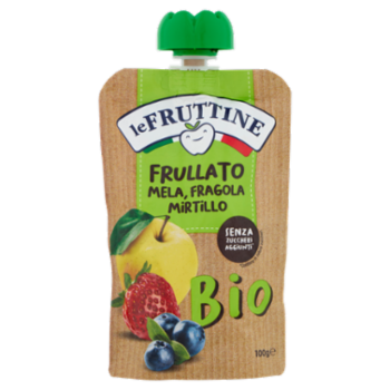 Le Fruttine Bio Frullato Mela, Fragola Mirtillo 100 g