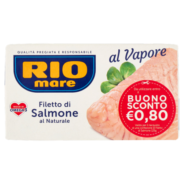 Rio mare Filetto di Salmone al Naturale al Vapore 125 g