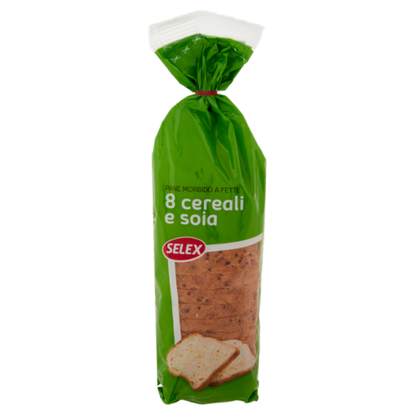 Selex Pane Morbido 8 Cereali e Soia a Fette 400 g