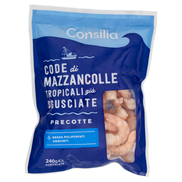 Consilia Code di Mazzancolle Tropicali Sgusciate Precotte Surgelate 240 g