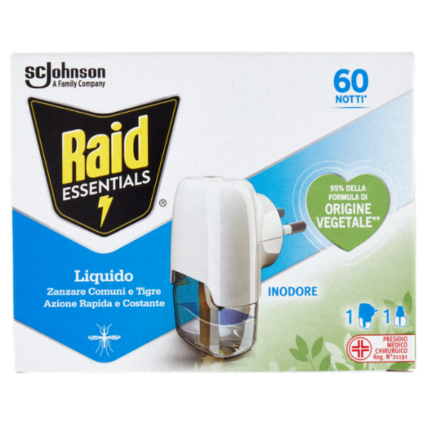Raid Essentials Liquido Base 60 notti 36 ml