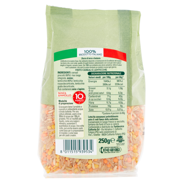 Colfiorito Misto di Cereali e Lenticchie 250 g