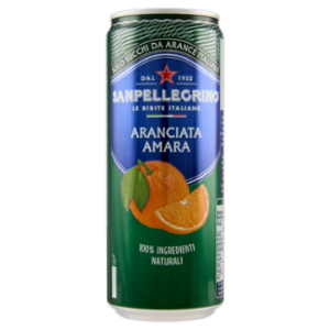 BIBITE SANPELLEGRINO, Bevande Gassate, Naturali, Aranciata Amara, Lattina 33cl