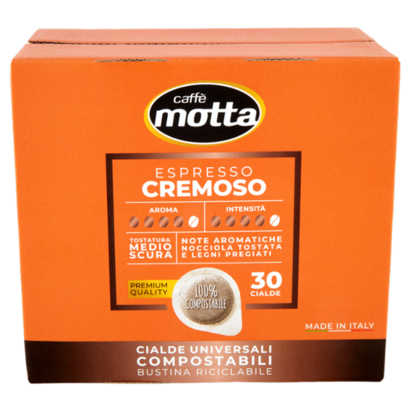 caffè motta Espresso Cremoso Cialde Universali Compostabili 30 x 7 g