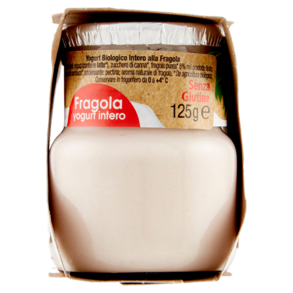 Centrale del Latte di Roma Fragola yogurt intero da Agricoltura Biologica 2 x 125 g