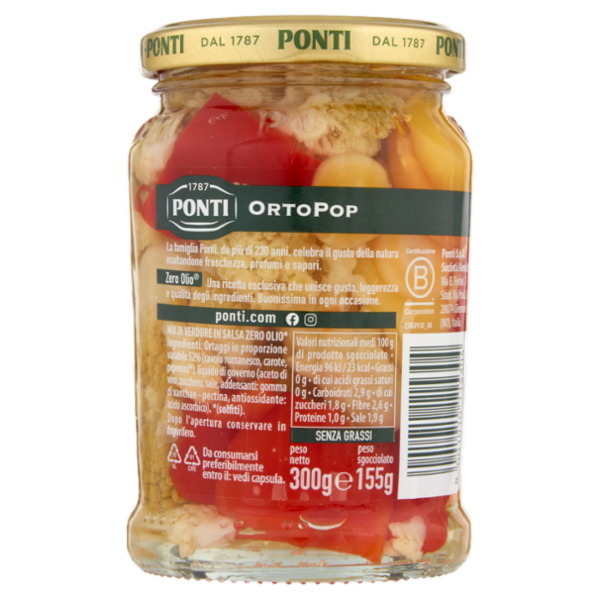 Ponti Zero Olio OrtoPop 300 g