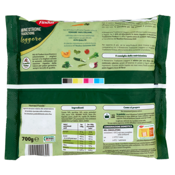 Findus Minestrone Tradizione Leggero con Basilico Genovese DOP 700 g