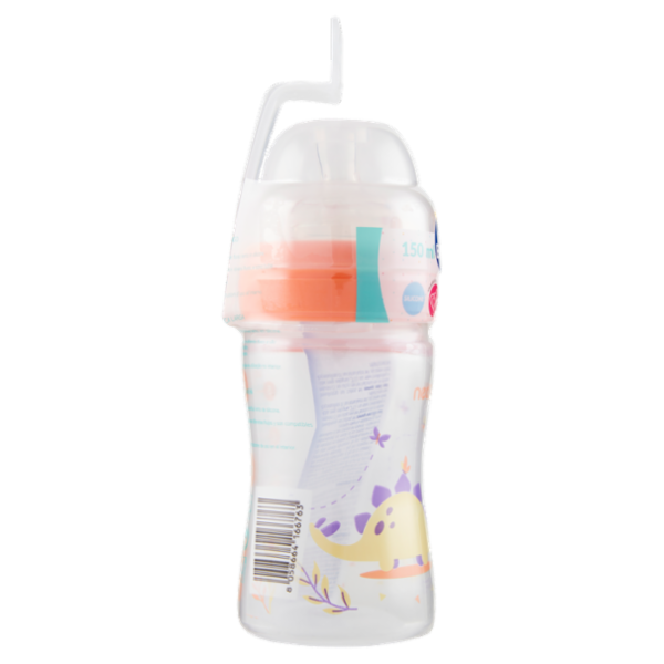 neo Baby Biberon Plastica Collo Largo 150 ml 0m+ Dino Arancio