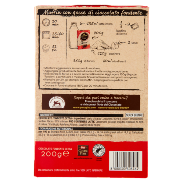 PERUGINA Gocce Cioccolato Fondente Extra 200g