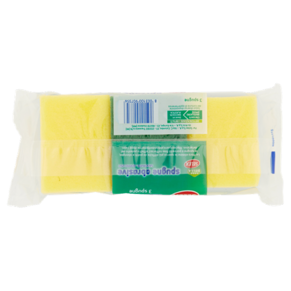 Selex Casa Bella Spugne Abrasive Sagomate Doppio Uso 3 pezzi