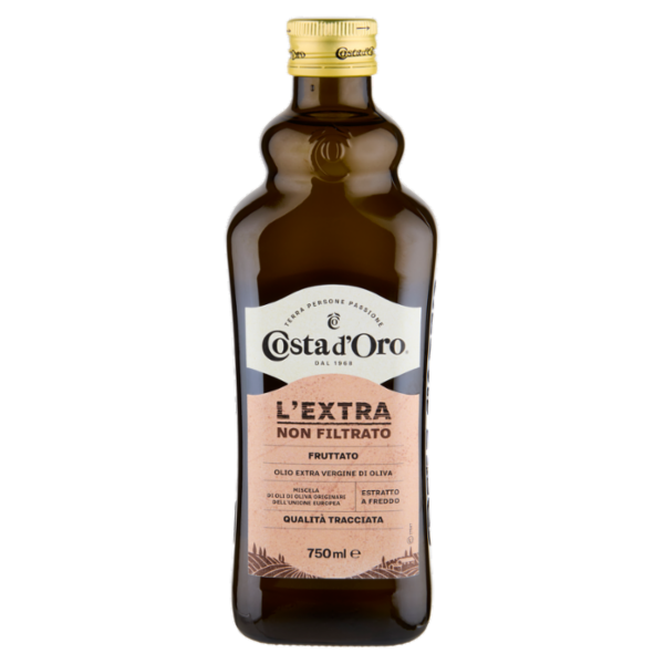 Costa d'Oro l'Extra Non Filtrato Fruttato Olio Extra Vergine di Oliva 750 ml