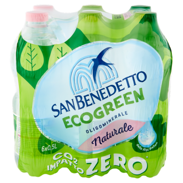 San Benedetto Acqua Minerale Primavera delle Alpi Ecogreen Naturale 6 x 0,5 L