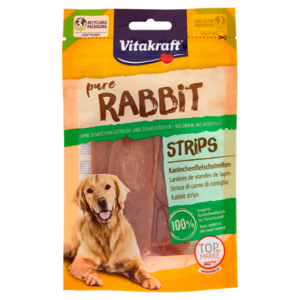 Vitakraft pure Rabbit Strips Strisce di carne di coniglio 80 g