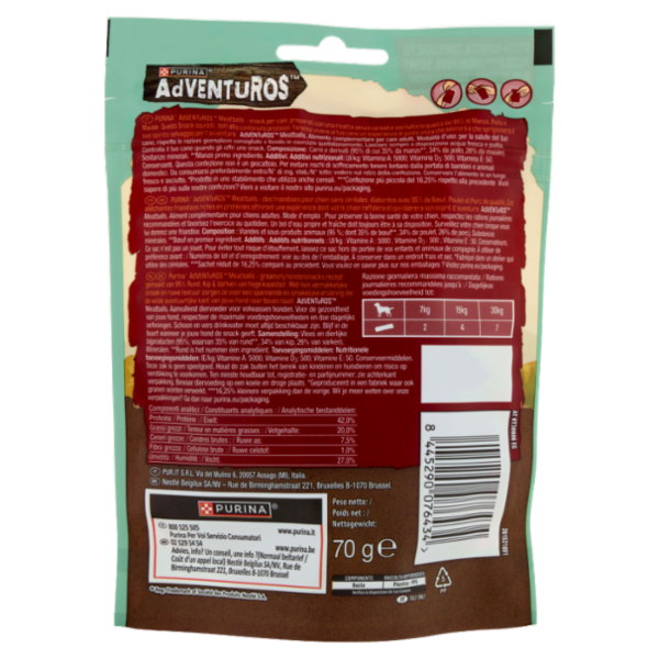 PURINA ADVENTUROS Meatballs Manzo, Pollo e Maiale 70 g