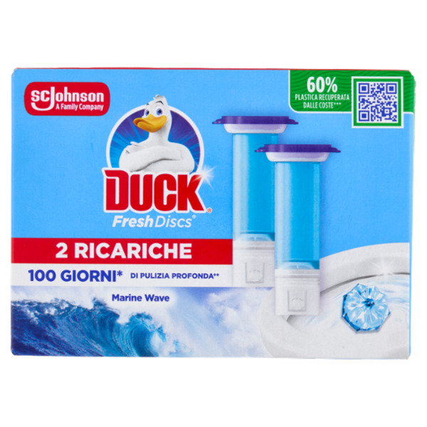 Duck Fresh Discs - Doppia Ricarica, Fragranza Marine 2 x 36ml