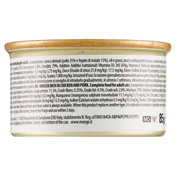 LeChat Excellence Adult Mousse Ricca in Pollo e Maiale 85 g