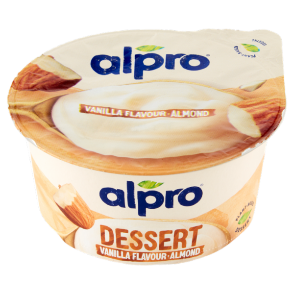 ALPRO Dessert Fresco 100% Vegetale, Gusto Mandorla Vaniglia, Senza Lattosio, Senza Conservanti, 135g