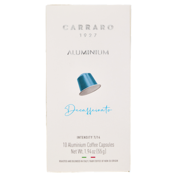 Carraro Decaffeinato Aluminium Coffee Capsules 10 x 5,5 g