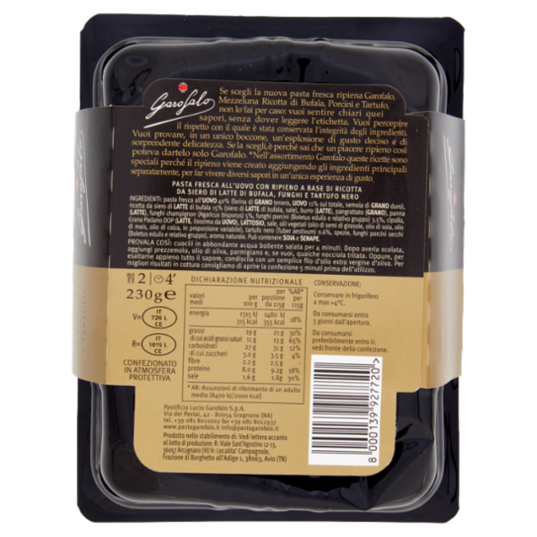 Garofalo Mezzaluna Ricotta di Bufala, Porcini e Tartufo 230 g