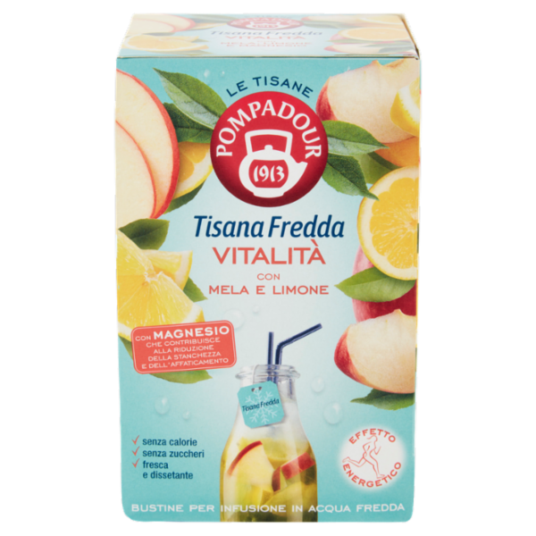 Pompadour Le Tisane Tisana Fredda Vitalità 18 x 2,5 g