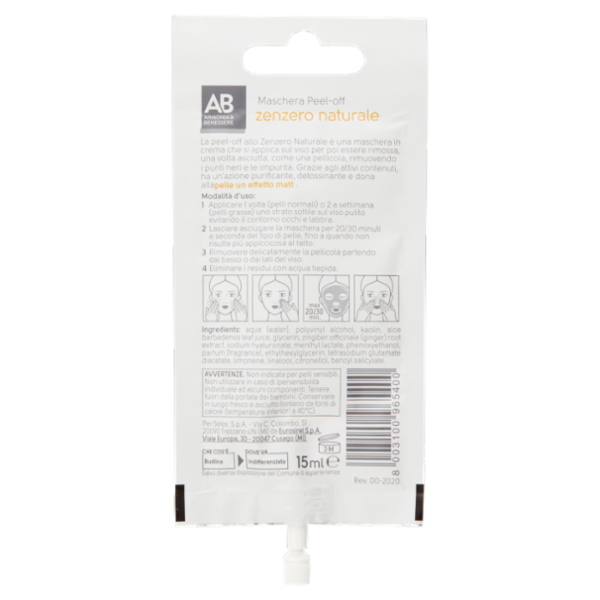 Armonia & Benessere Maschera Peel Off allo Zenzero Naturale 15 ml