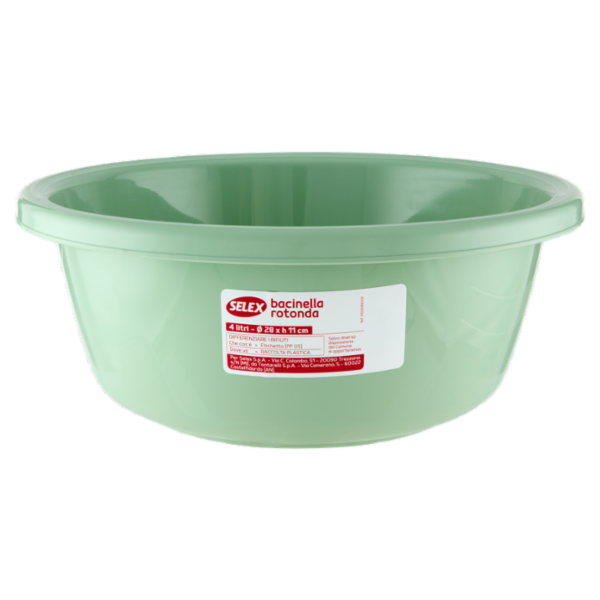 Selex Bacinella Rotonda Verde Cammeo 4 L