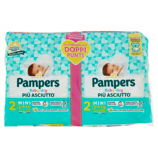 Pampers Baby-dry Mini 31+31 pz
