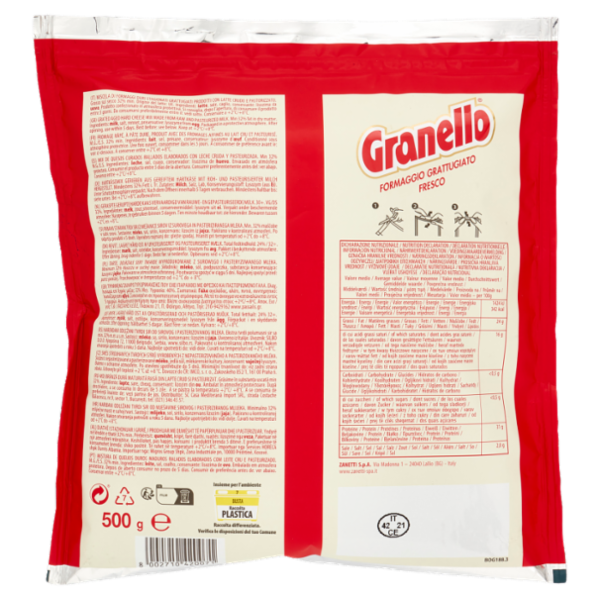 Zanetti Granello Formaggio Grattugiato 500 g