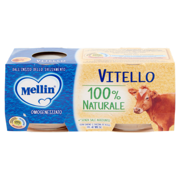 MELLIN Omogeneizzato di carne di Vitello 2 x 80 g