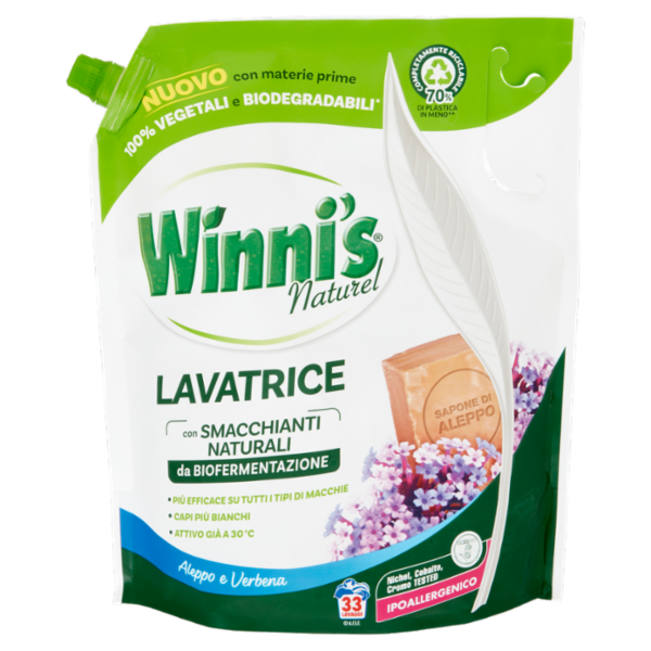Winni's Naturel Lavatrice Aleppo e Verbena pouch 33 Lavaggi 1,485 l