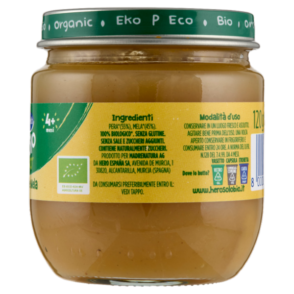 Hero Solo Bio Pera e Mela 120 g