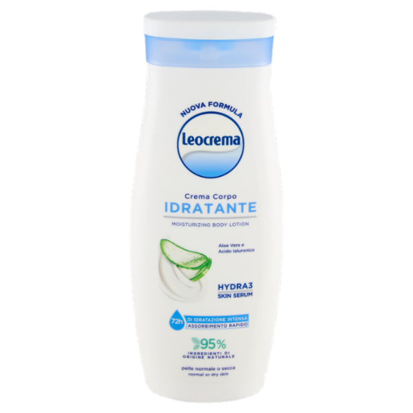 Leocrema Crema Corpo Idratante Aloe Vera e Acido Ialuronico 250 ml