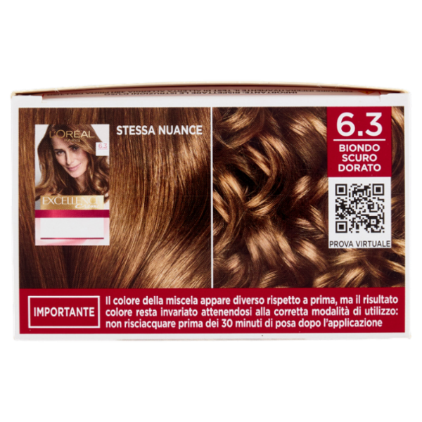 L'Oréal Paris Excellence Creme Colorazione Triplo Trattamento 6.3 Biondo Scuro Dorato
