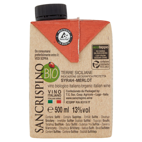 San Crispino Bio Terre Siciliane IGP Syrah-Merlot 500 ml