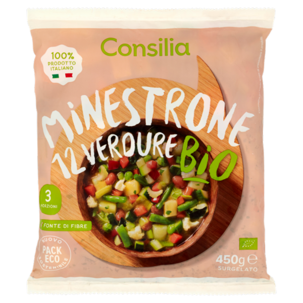 Consilia Minestrone 12 Verdure Biologico Surgelato 450 g