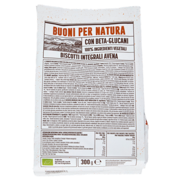 Germinal Bio Buoni per Natura Biscotti Integrali Avena 300 g
