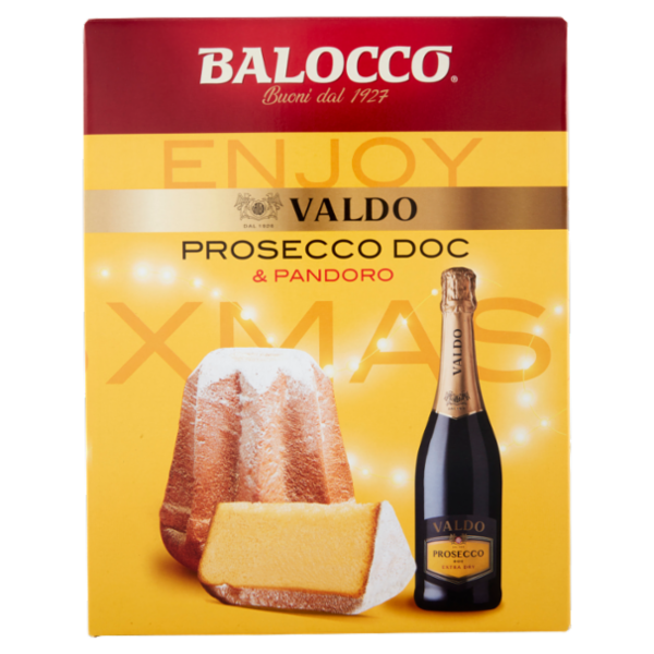 Balocco Enjoy Xmas il Pandoro 750 g & Valdo Prosecco DOC Extra Dry 75 cl