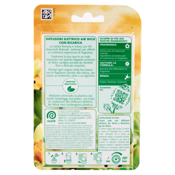 Air Wick Diffusore Elettrico Vaniglia e Thè Bianco Profumatore per Ambienti 19 ml